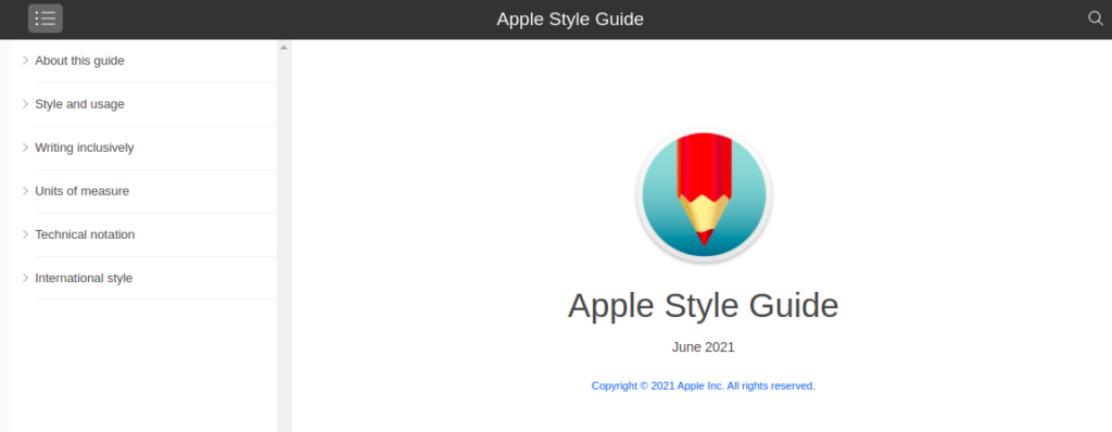 Apple Style Guide