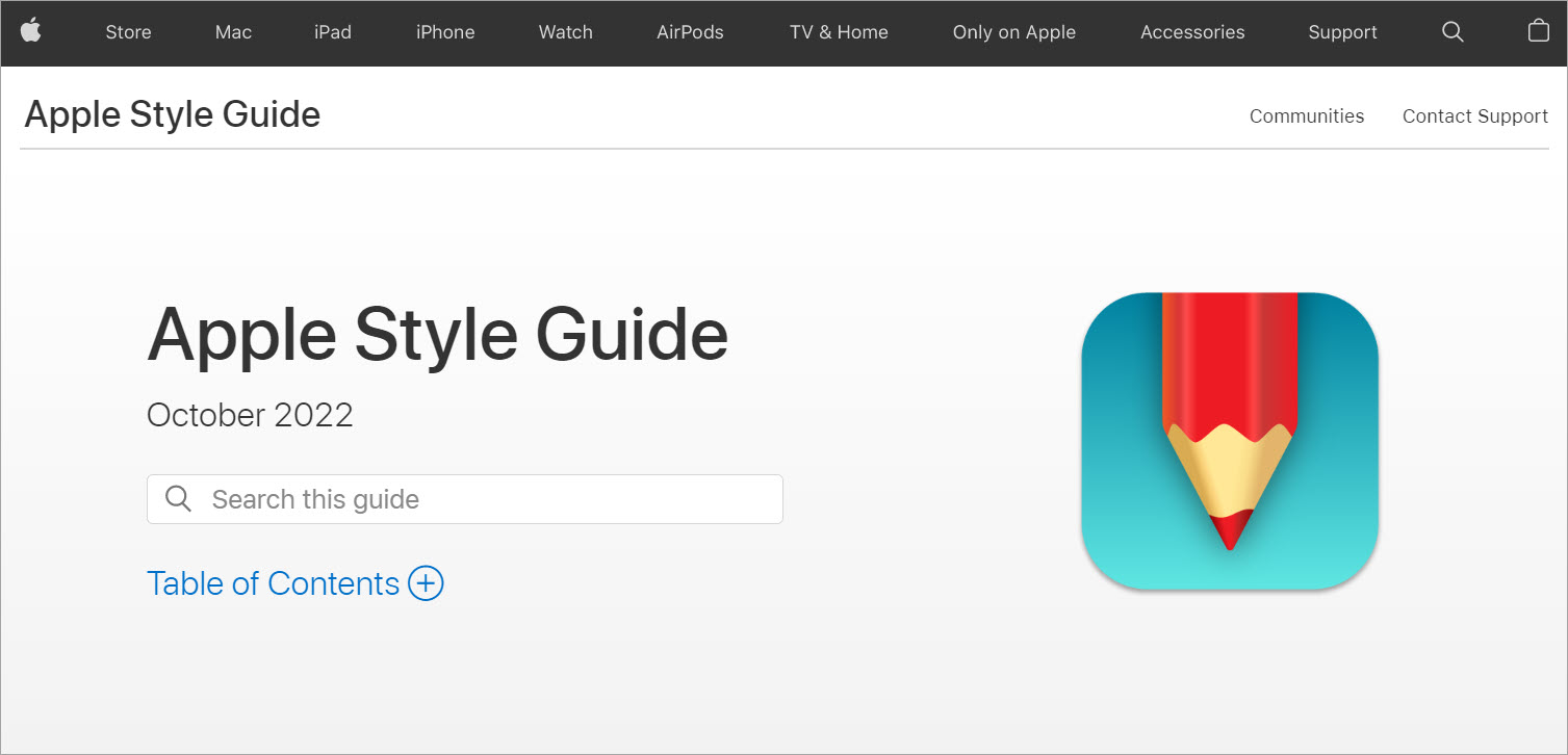 Apple style guide