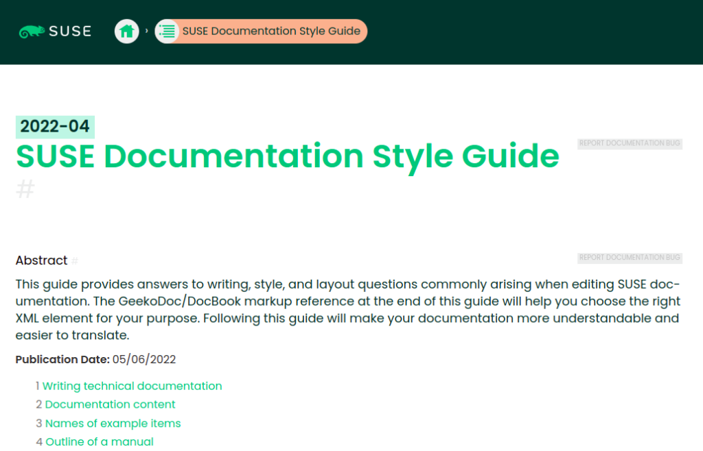 SUSE Style Guide