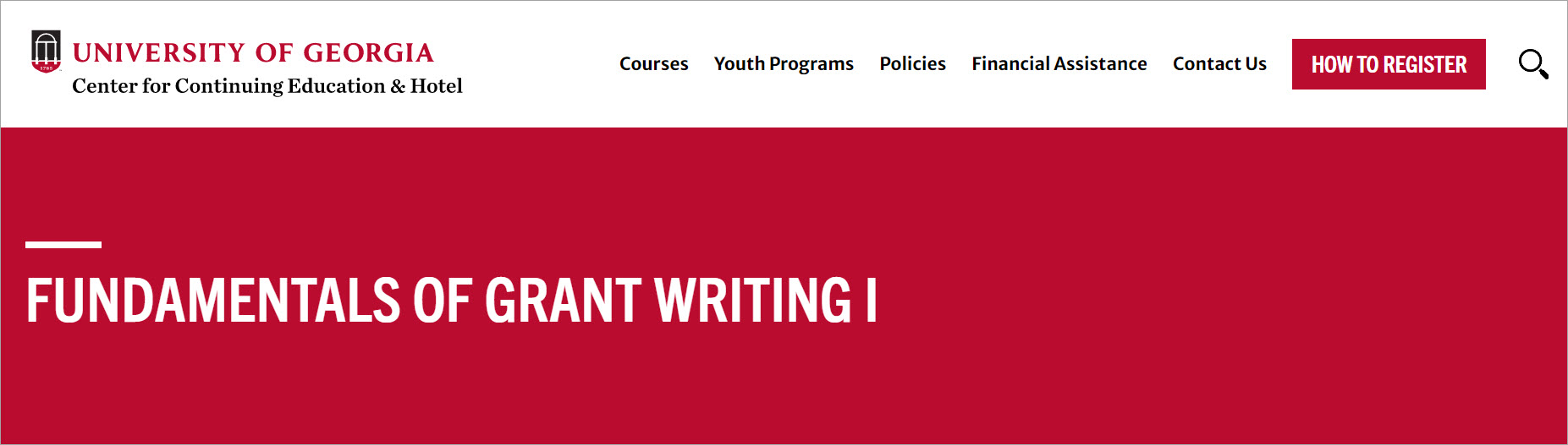 University of Georgia Grant Writing Course
