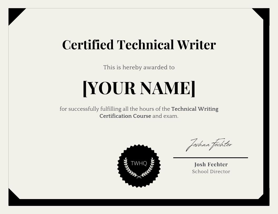 Become a Certified Technical Writer