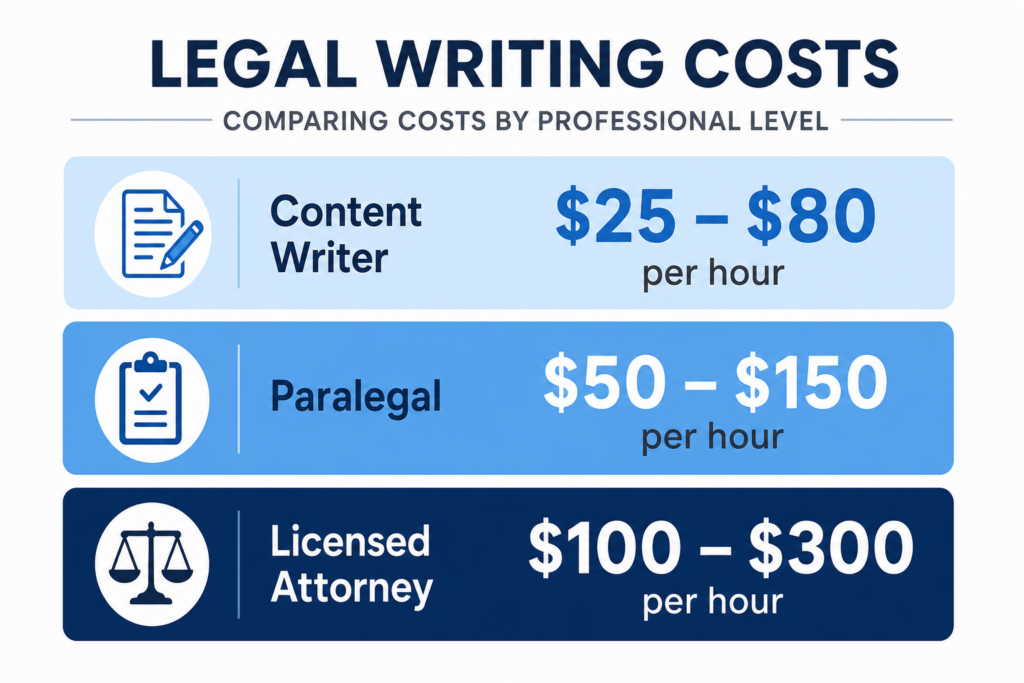 Legal Writing Costs